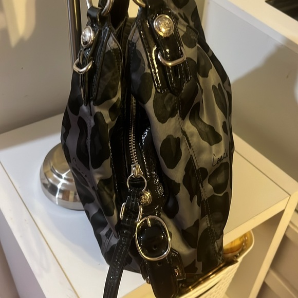 COACH MAGGIE OCELOT SATEEN LEOPARD HOBO BAG 15772 - Picture 4 of 10